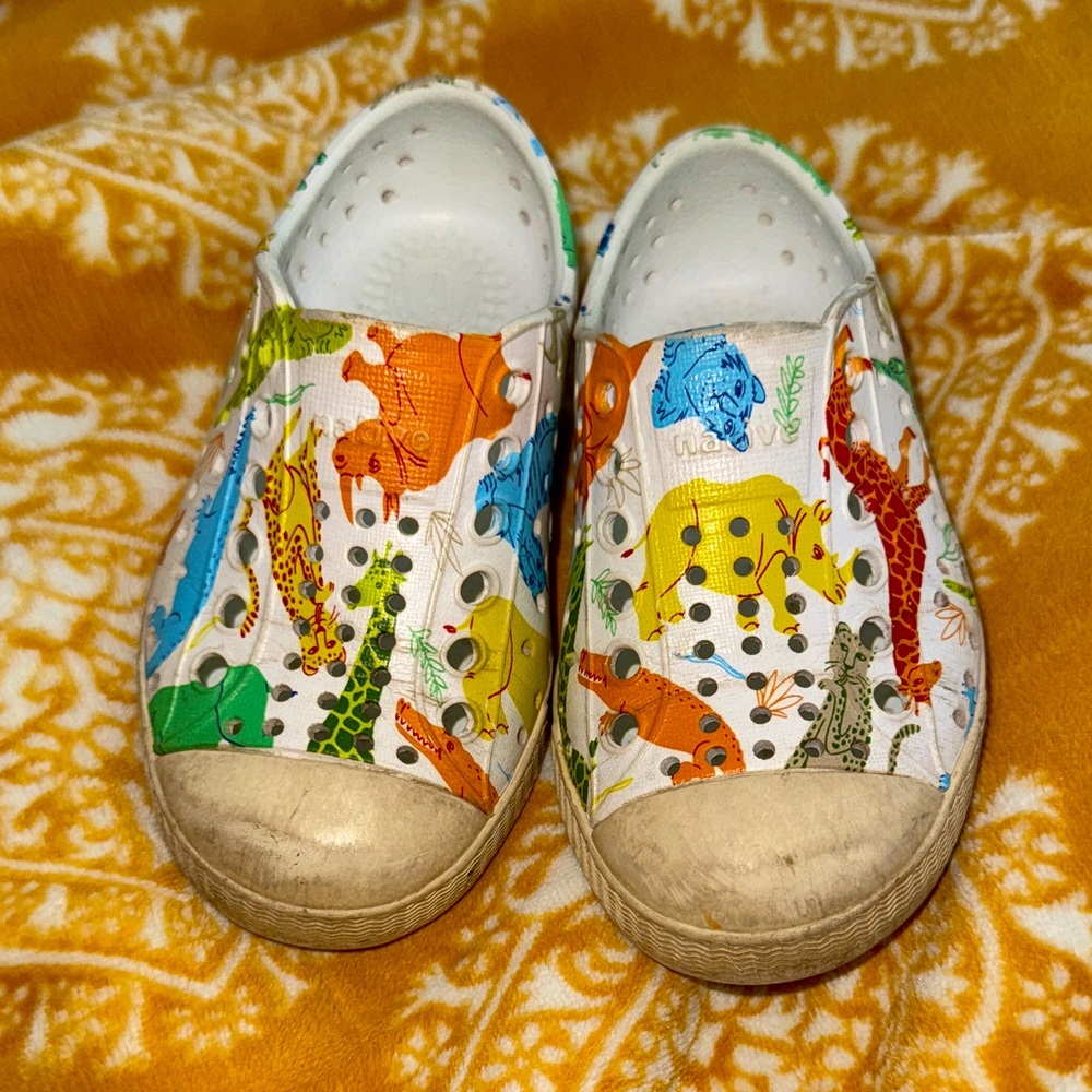 Native Sugarlite Jefferson Animal Print Toddler Shoes - 6C